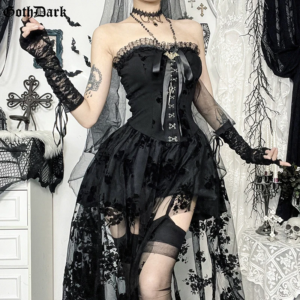 Goth Dark Florals Dress