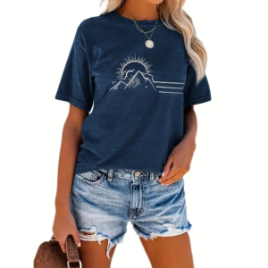 Women's Fashion T-shirt Round Neck