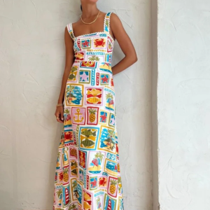 Fruit Plant Print Dress